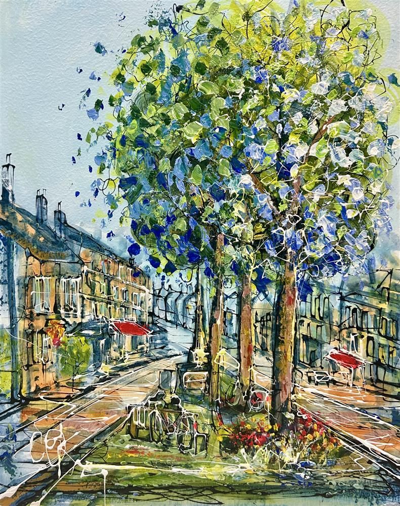 Nigel Cooke - 'In Full Bloom Burford ' - Framed Original Artwork