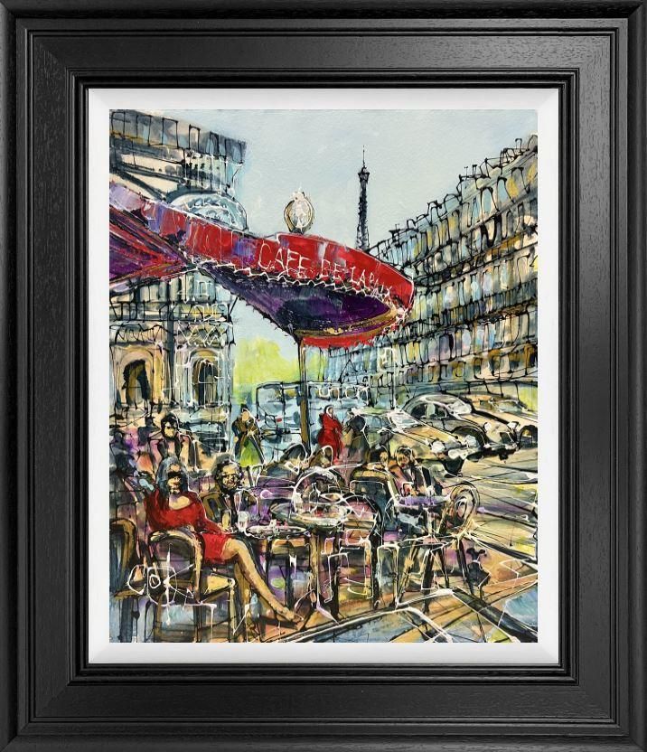 Nigel Cooke - 'Cafe de la Paix' - Framed Original Artwork