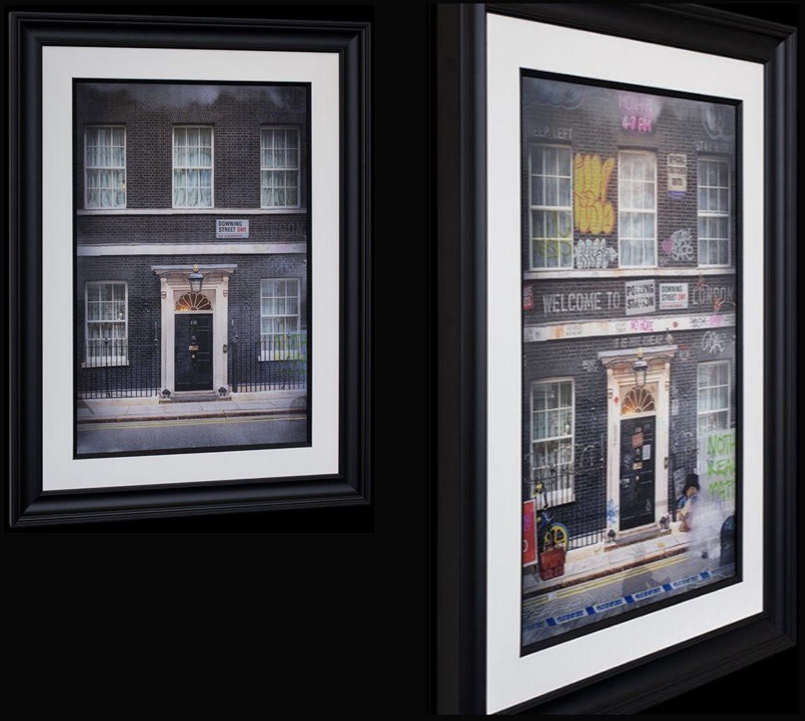 JJ Adams - 'Closed-Downing Street' - Framed Lenticular Special "Election" Edition