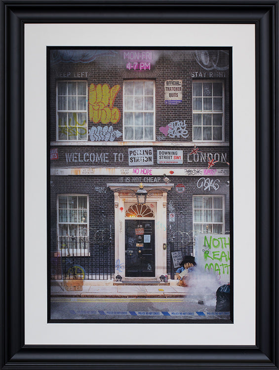 JJ Adams - 'Closed-Downing Street' - Framed Lenticular Special "Election" Edition