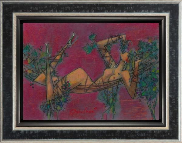 Andrei Protsouk - 'Wine Up' - Framed Original Art