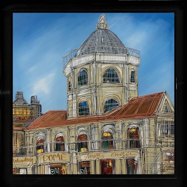 Edward Waite - 'Blue Skies Over Worthing Dome' - Framed Original Art