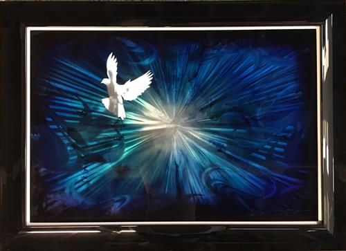 Chris DeRubeis - 'Blue Heaven 1508002' - Framed Original Art