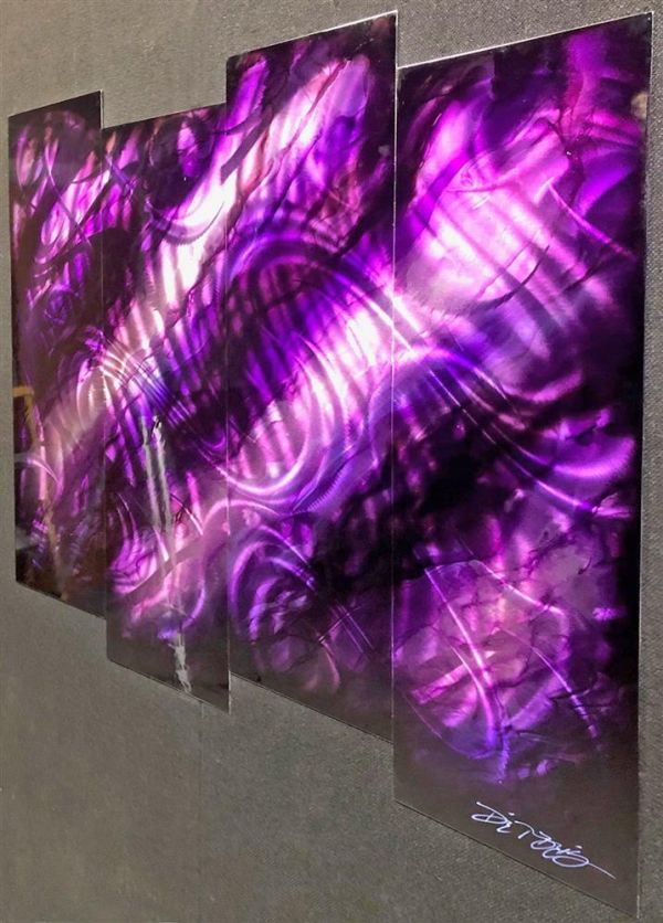 Chris DeRubeis - 'Purple 4 Panel - 1708105' - Framed Original Art