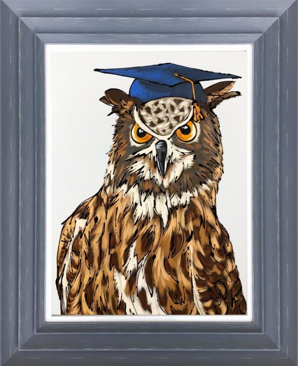 Amy Louise - 'Wise Old Owl' - Framed Original Art