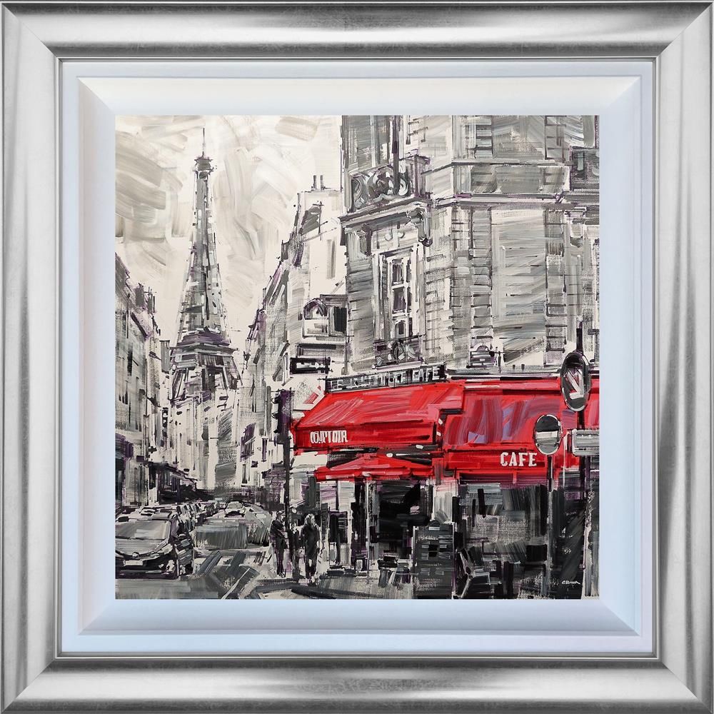 Colin Brown - 'Red Cafe' - Framed Original Art