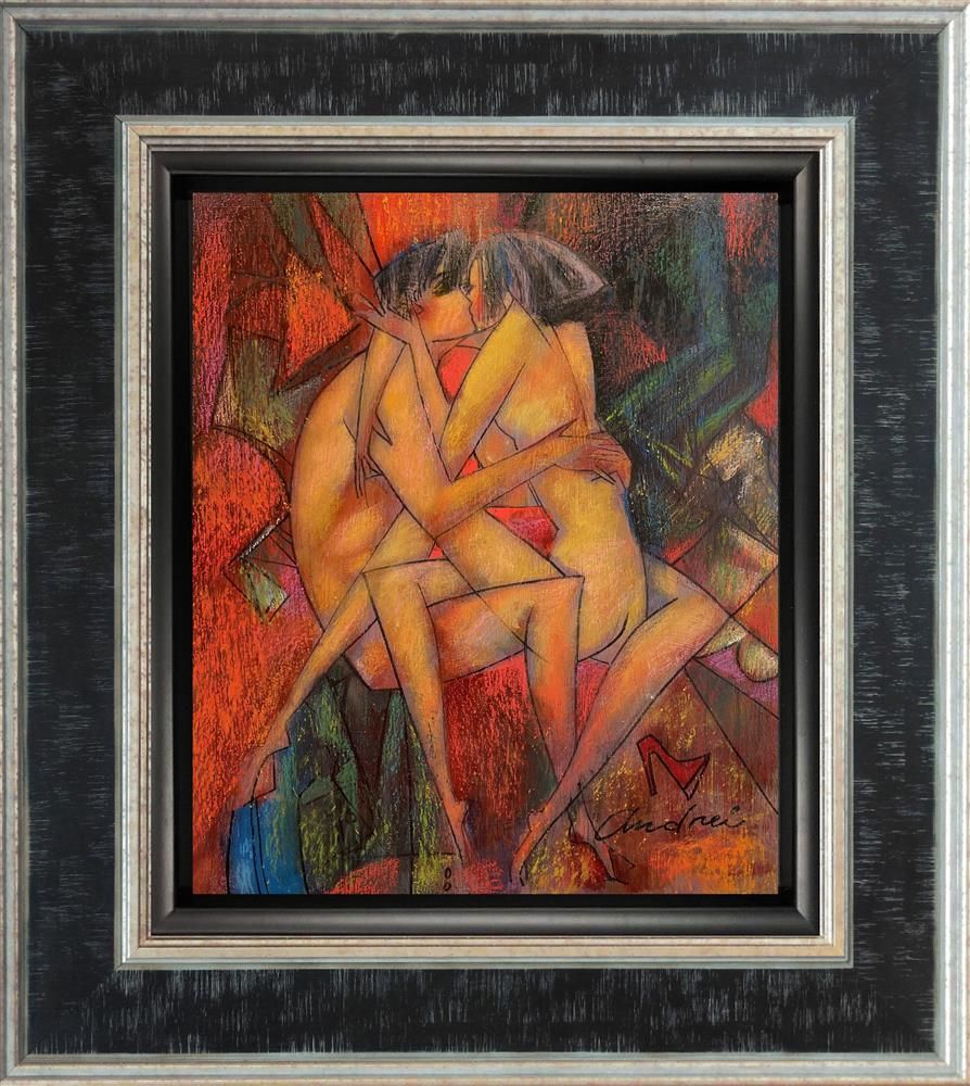 Andrei Protsouk - 'Lovers' - Framed Original Art