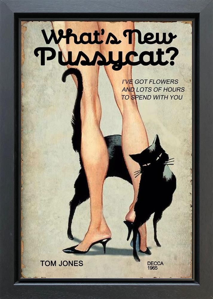 Linda Charles - ' What's New Pussycat ' - Framed Original Artwork