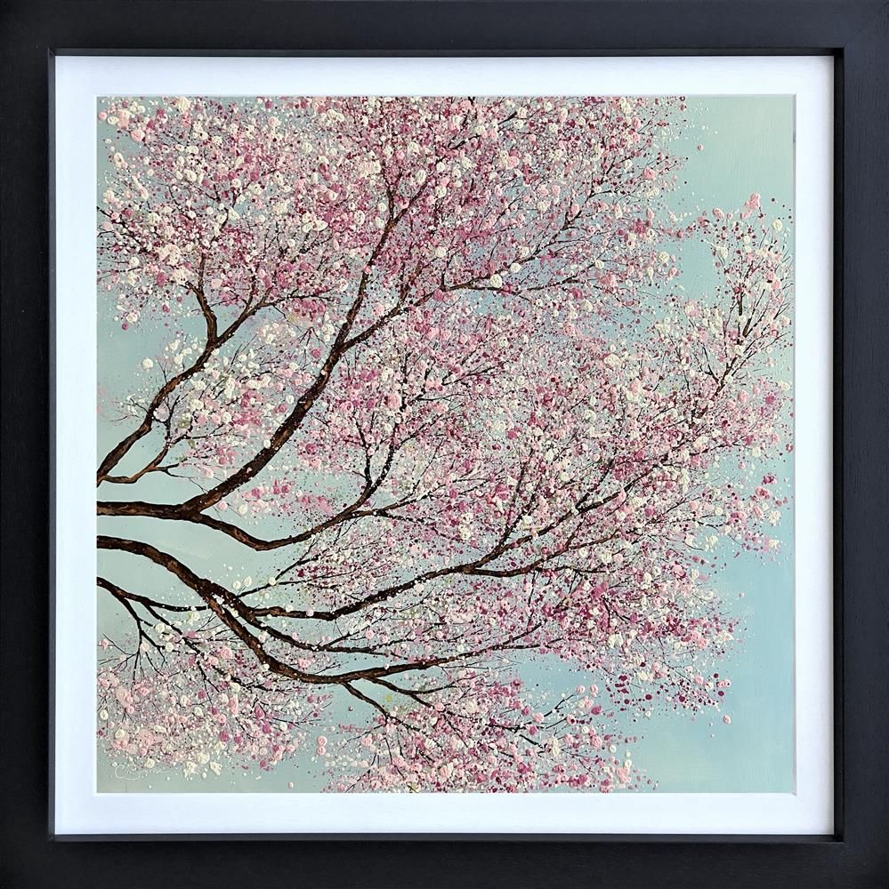 Chris Bourne - 'Dancing Pink Petals' - Framed Original Art