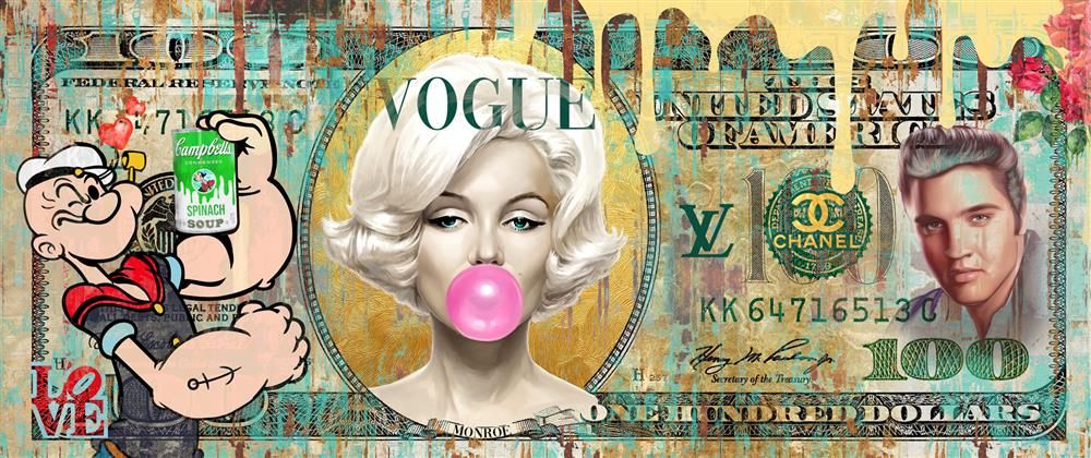 Sannib - 'The Dollar - Monroe' - Dibond Limited Edition