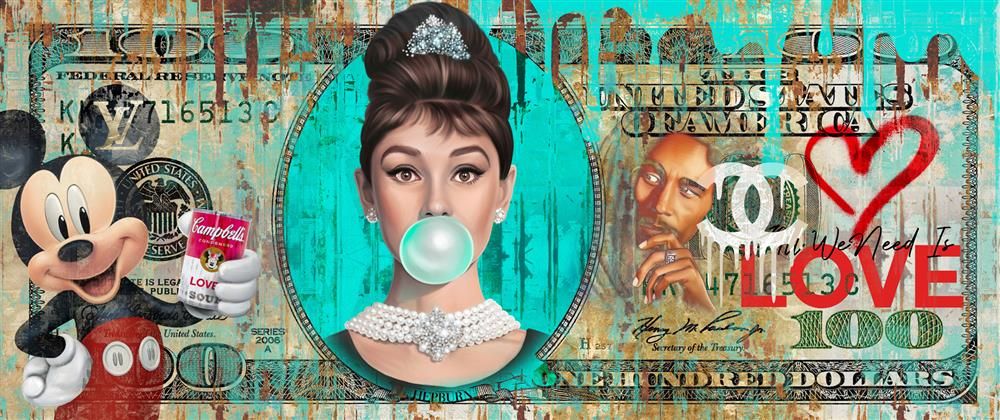 Sannib - 'The Dollar - Hepburn' - Dibond Limited Edition