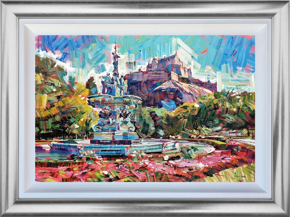 Colin Brown - 'Summer Bloom Edinburgh' - Framed Original Art