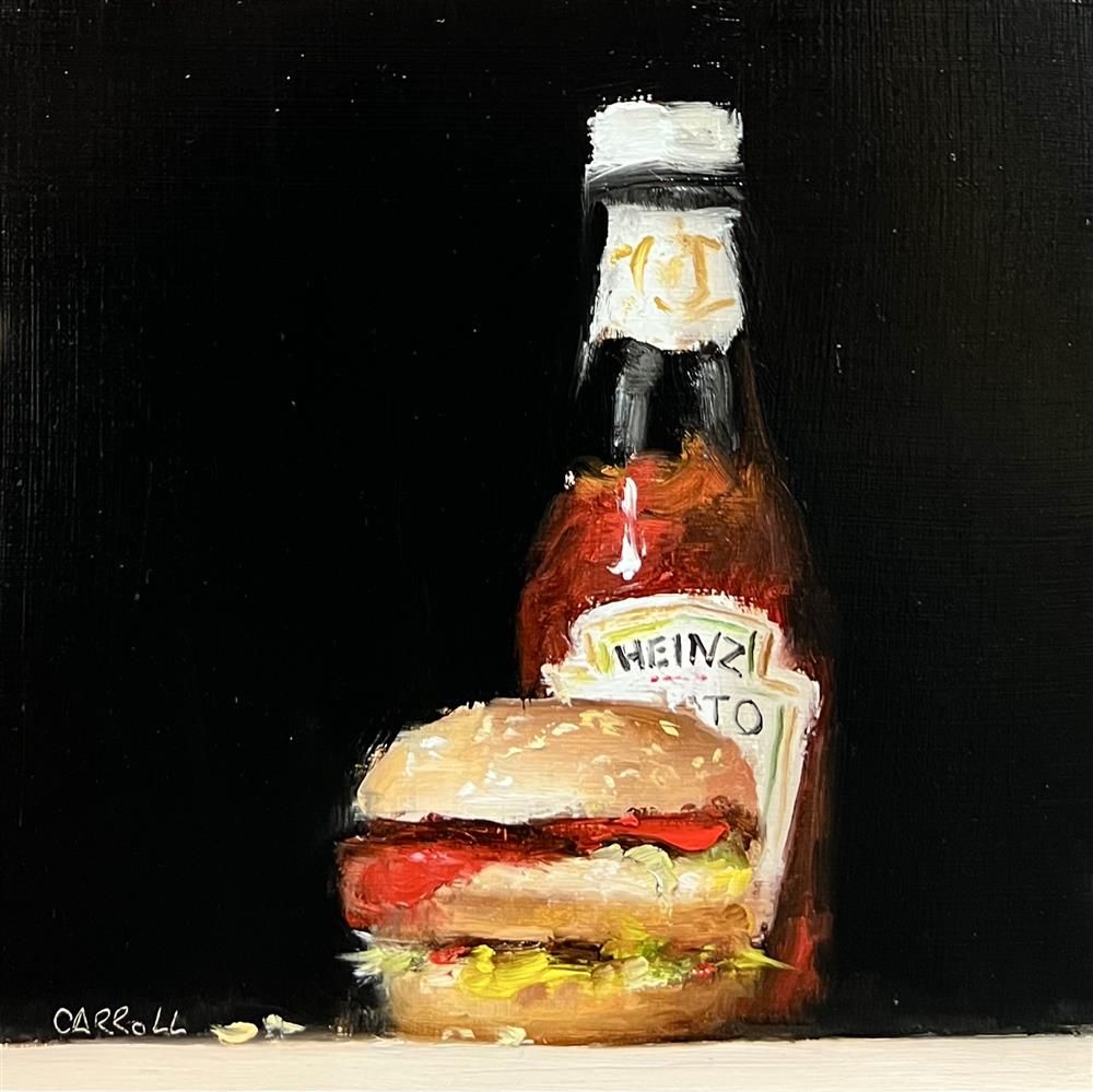 Neil Carroll - 'Burger And Ketchup' - Framed Original Painting