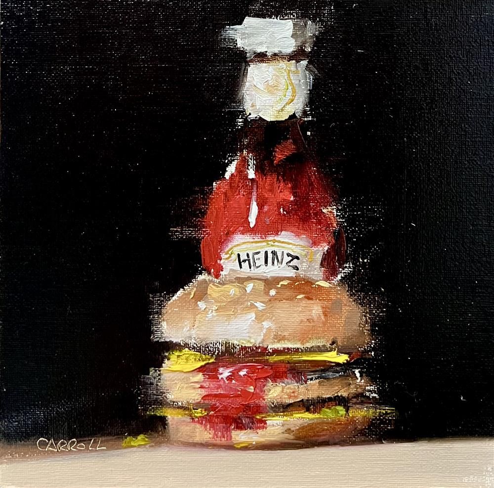 Neil Carroll - 'Burger With Ketchup' - Framed Original Painting