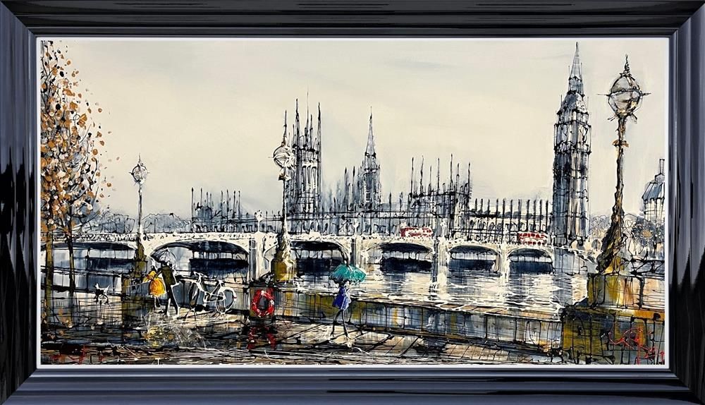 Nigel Cooke - 'London's Lamps'  - Framed Original Artwork