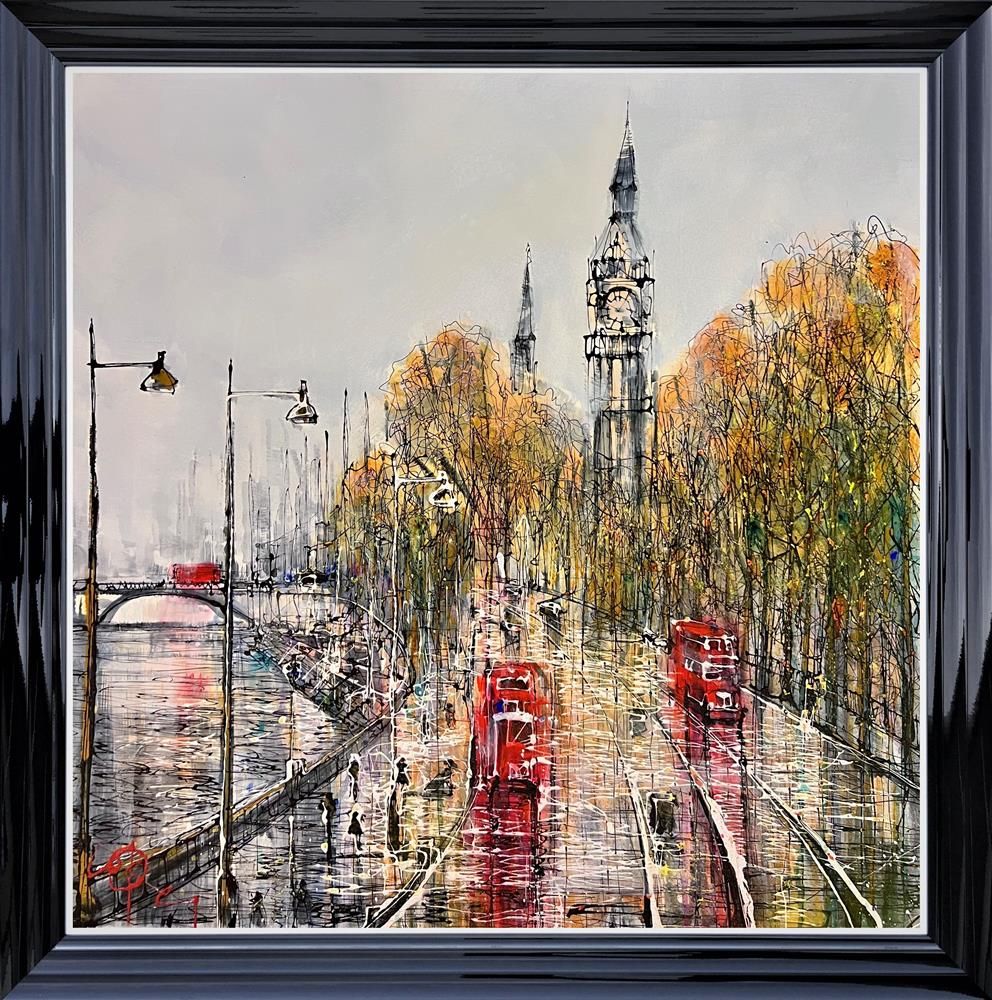 Nigel Cooke - 'Rainy Days In London'  - Framed Original Artwork