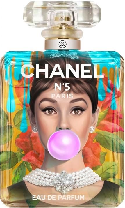 Sannib - 'Chanel No.5 Hepburn' - 3D Wall Sculpture