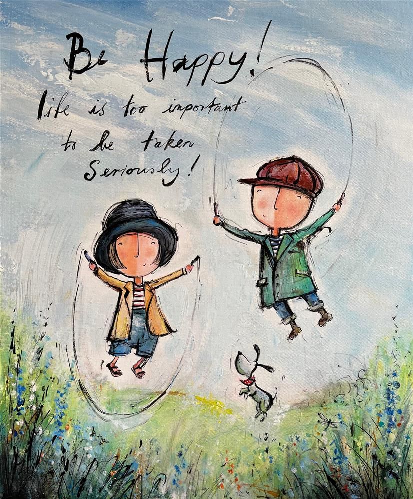 Michael Abrams - 'Be Happy' - Framed Original Art