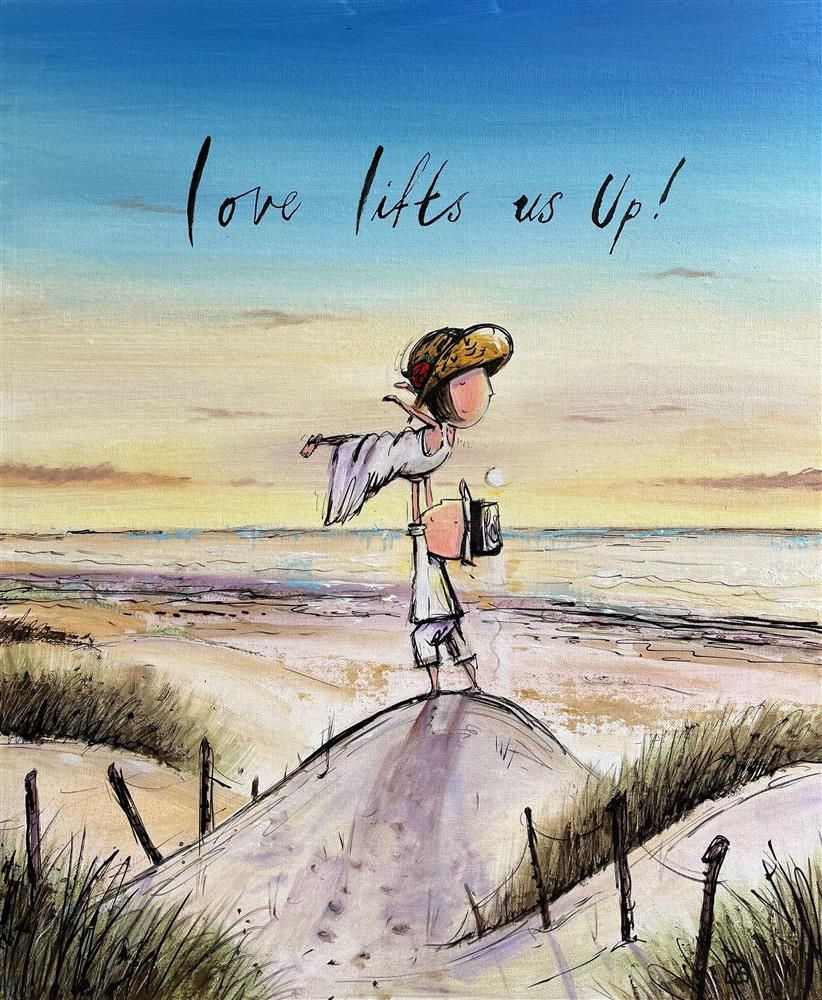 Michael Abrams - 'Love Lifts Us Up' - Framed Original Art