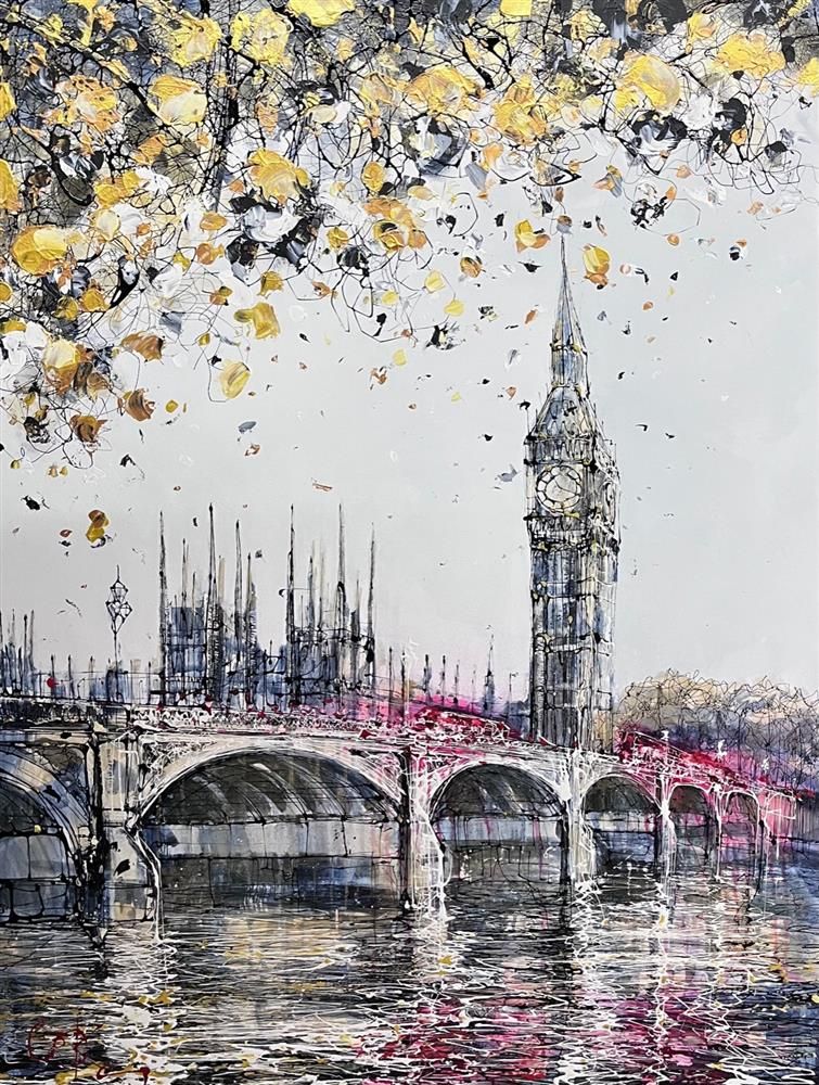 Nigel Cooke - 'Routemaster To Big Ben'  - Framed Original Artwork